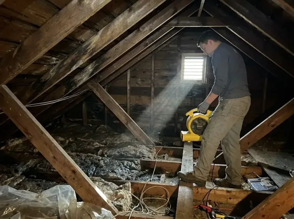 attic-water-damage-drying-proc-007 — frequently asked questions, Emergency Water Extraction & 24/7 Flood Response in Hubbard…